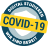 Siegel: "COVID-19 - Digital studieren, wir sind bereit" von StudyCheck verliehen